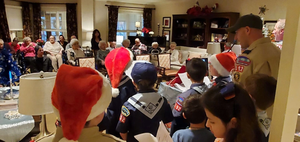 boy scout caroling